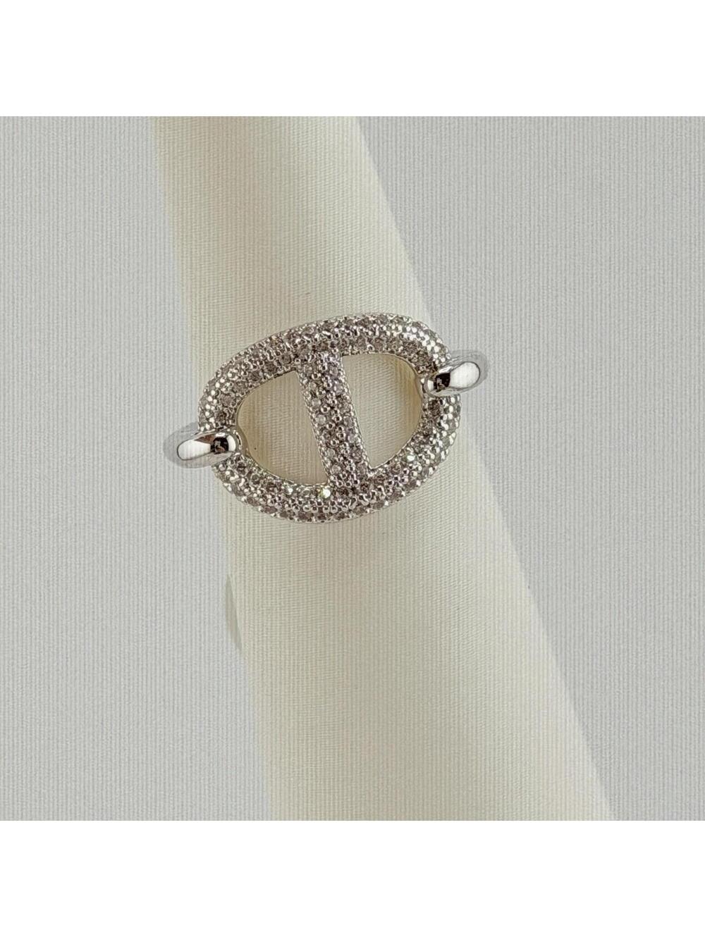 Bomb Party RG62605 Ring Sz 7 "Beyond Whispered Dreams" Clear CZ on Rhodium Pave